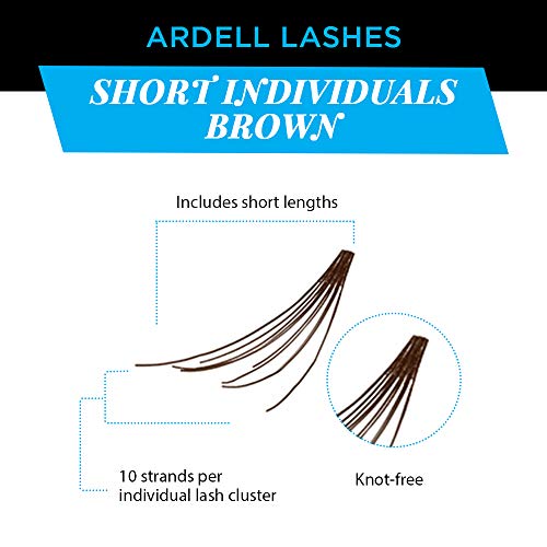 Ardell Short Brown Natural Individual Lash Clusters - DIY Eyelash Extensions, 4 Pack