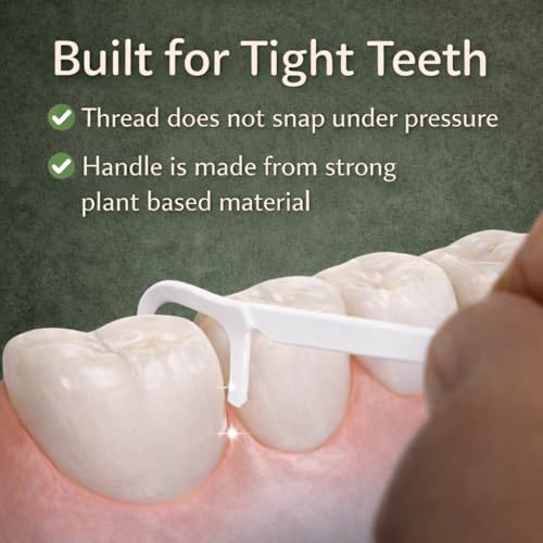 EcoYou Biodegradable Floss Picks, Mint Flavor, 200 Count (4 Pack)