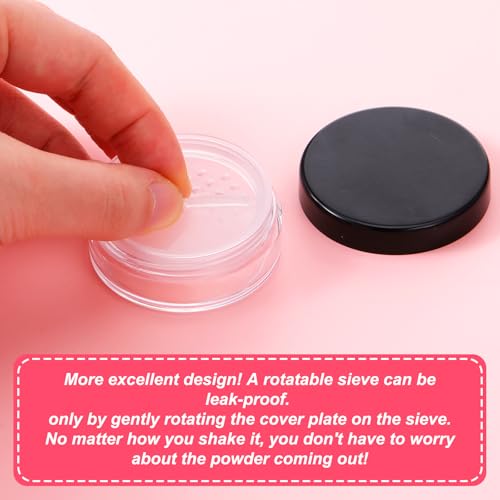 3 Pack 10ml Refillable Black Powder Containers with Sifter
