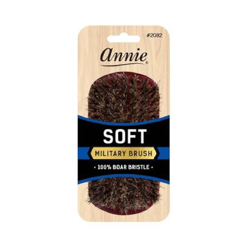 Annie Military Soft Boar Bristle Wave Hair Brush for Men