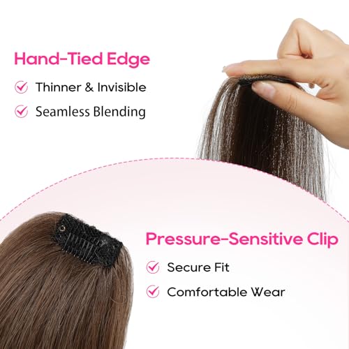 REECHO 8-Inch Clip-In Hair Volumizer Extensions for Thin Hair, 2 Pack