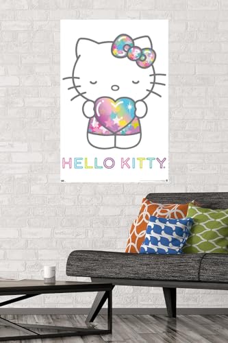 Hello Kitty Starshine Heart Wall Poster - 34" x 22" Unframed