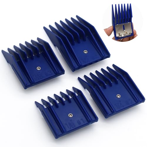 AIRERA 4-Piece A5 Animal Clipper Guard Comb Set - Navy - 1/8" to 1/2"