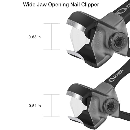 Ousen Beauty Heavy Duty Wide Jaw Nail Clippers for Thick Toenails & Fingernails