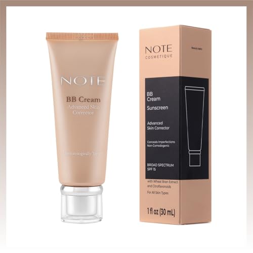 NOTE BB Cream SPF 15 Tinted Moisturizer with Vitamin E - Hydrating Face Foundation 1 oz