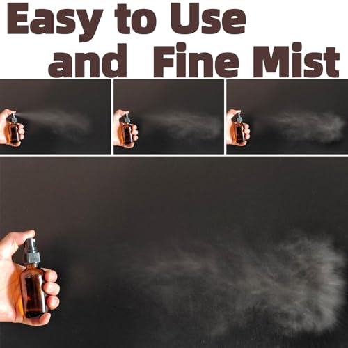 Zkupanx 4-Pack 2oz Amber Glass Spray Bottles - Fine Mist