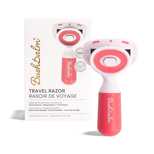 Bushbalm Travel Razor - Watermelon Sugar Pink with Glide Head