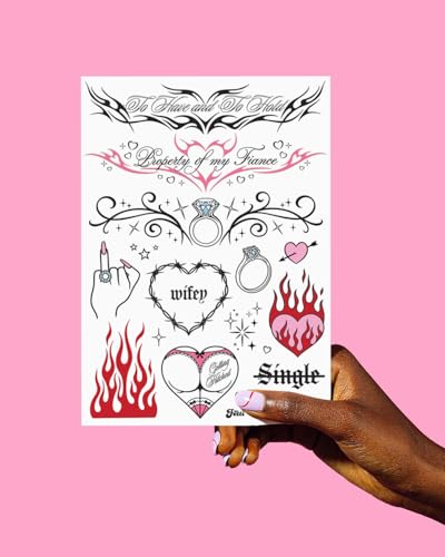 Bachelorette Party Temporary Tattoos - Cheeky Designs Set