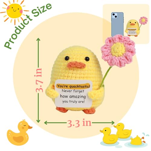 Handmade Crochet Duck - Cute Gift for Any Occasion, 3.7"x3.3"