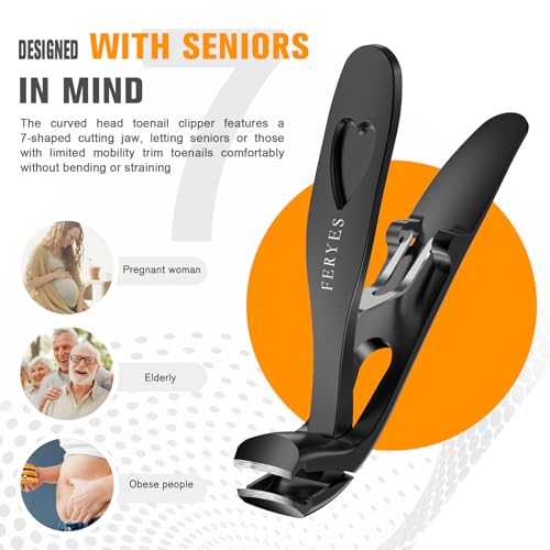 FERYES 3PCS Nail Clippers Set – Ergonomic Tools for Easy Nail Care