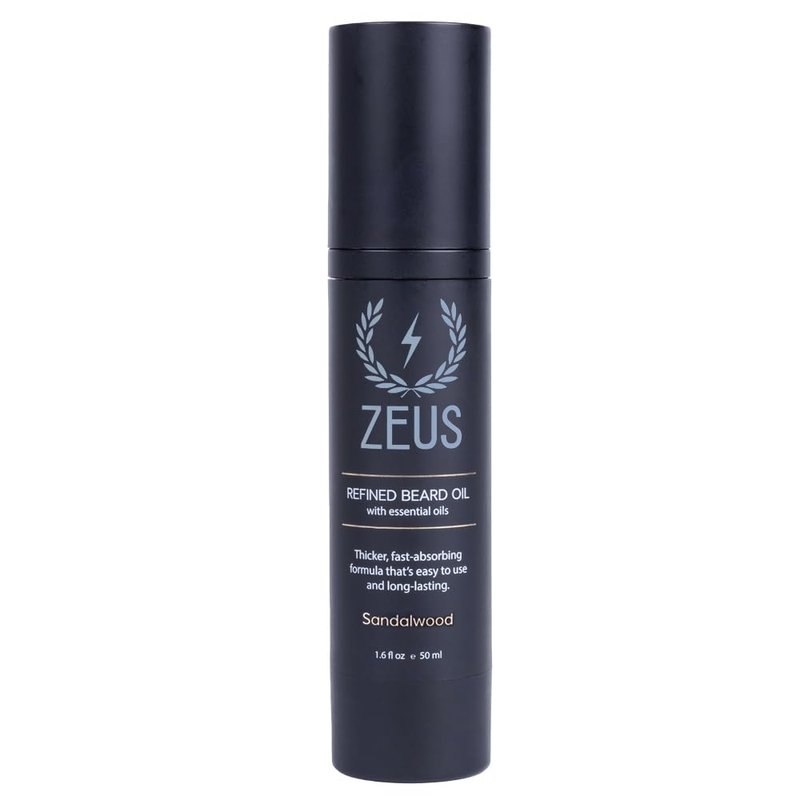 ZEUS Refined Beard Oil, Long Lasting, Thick & Fast Absorbing Oil, Leave In Beard Conditioner – MADE IN USA (Verbena Lime) 2 oz.