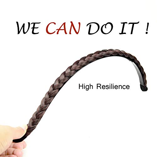 Dirty Blonde Synthetic Hair Headband Braid with Teeth for Women