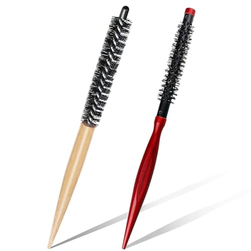Mini Round Hair Brushes for Short Hair & Mustache - Travel Size