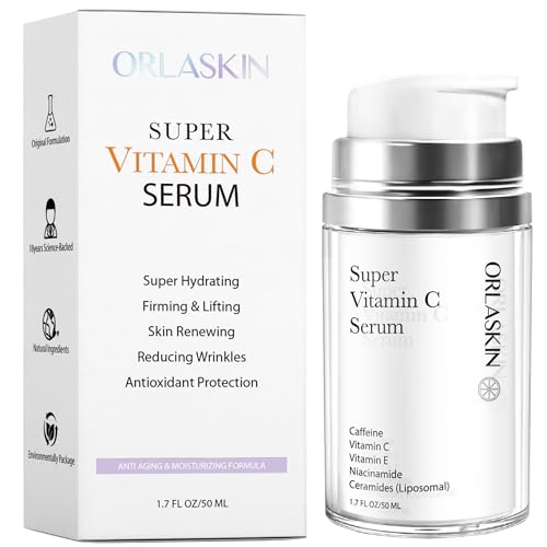 ORLASKIN 20% Vitamin C Face Serum for Anti-Aging, Dark Spots & Wrinkles