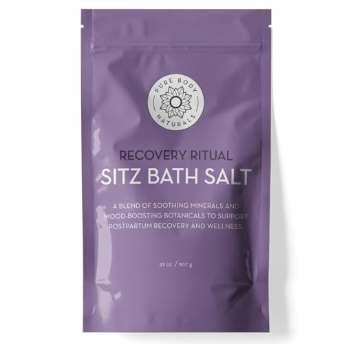Pure Body Naturals Sitz Bath Soak for Postpartum & Hemorrhoid Relief - 32 oz, Vegan & All Natural