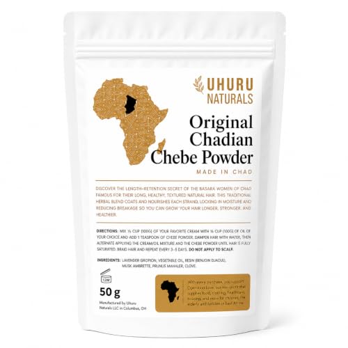 Uhuru Naturals Chadian Chebe Hair Powder 1.76 oz | Nourishing for Natural Hair