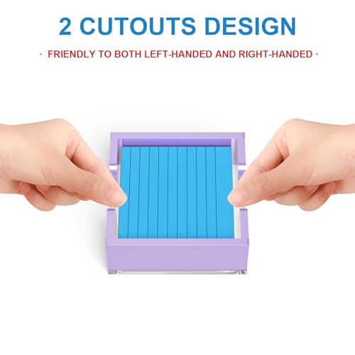 WINFFOR Acrylic Sticky Note Holder Dispenser - 3x3 in Desk Organizer