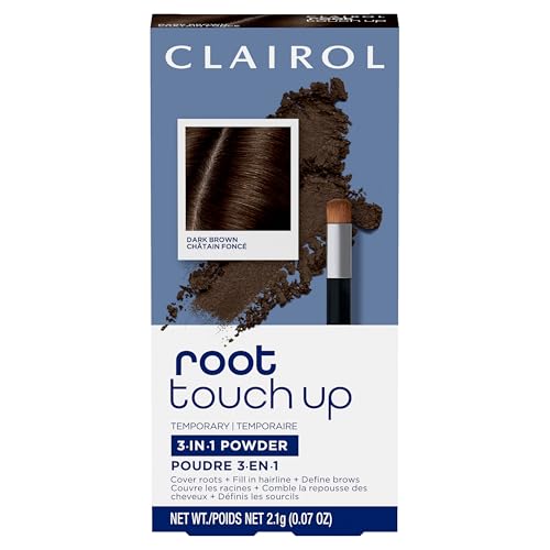 Clairol Root Touch-Up Powder Dark Brown 0.07oz Temporary Hair Concealer