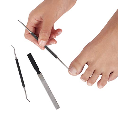 KLIPP Ingrown Toenail Kit - Surgical Steel Dual-Ended Lifter & Files for Home Care