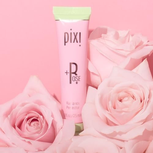 Pixi Rose Radiance Primer - Brightening & Blurring Skin Perfector with Rose Water & Hyaluronic Acid, 0.8 fl oz