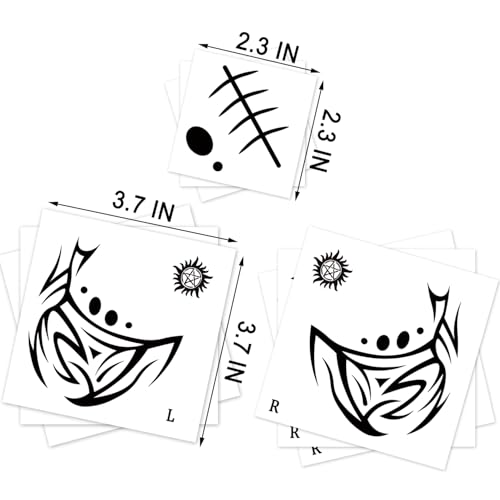 9-Sheet Tribal Face Tattoo Stickers, Waterproof, Men & Women