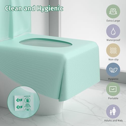 Disposable Toilet Seat Covers - 40 Pack Waterproof Travel & Training
