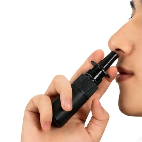 5ml Black Nasal Spray Bottles - 20 Pack Refillable Fine Mist Sprayers