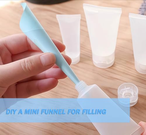 20PCS 50ml Refillable Cosmetic Squeezable Tubes - Clear Travel Containers