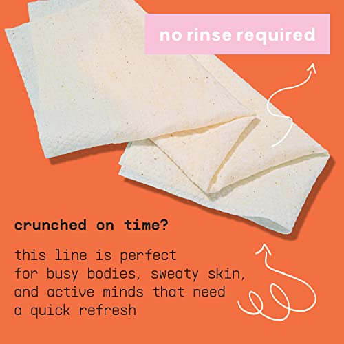 BusyCo Refresh Line Deodorant Wipes - Fresh Citrus, 15 Count - Zinc & Probiotics for Odor Control