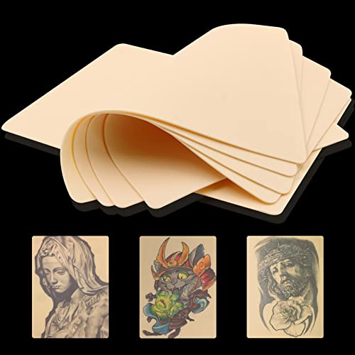 Jconly 20-Sheet Tattoo Practice Skin, 8x6 Double-Sided Fake Skin