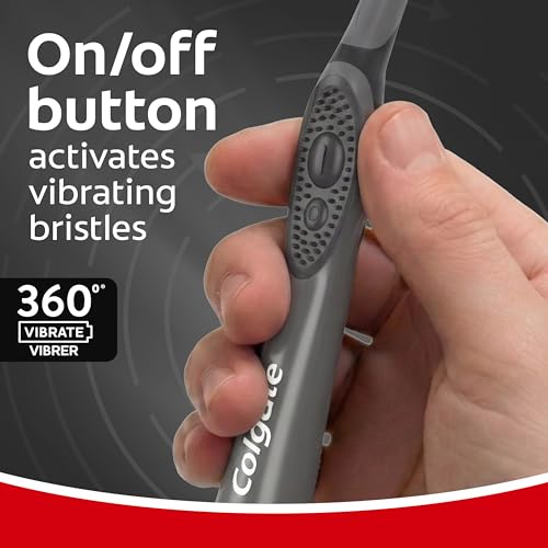 Colgate 360 Vibrate Charcoal Electric Toothbrush Set - 2 Pack