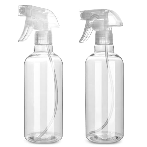 16.9oz Adjustable Spray Bottles - 2 Pack for Cleaning & Hair