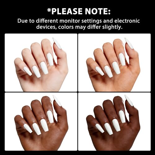 GELAMBER White Gel Nail Polish - Solid White 15ml - Variation: White002