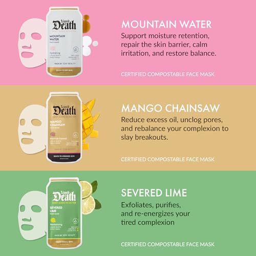 ESW Beauty Liquid Death Face Mask Set - Variety Pack of 3