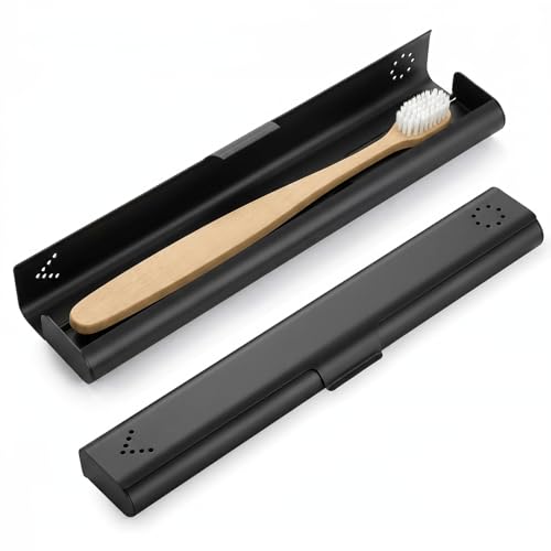 Joycation Aluminum Toothbrush Travel Case - Durable Portable Holder