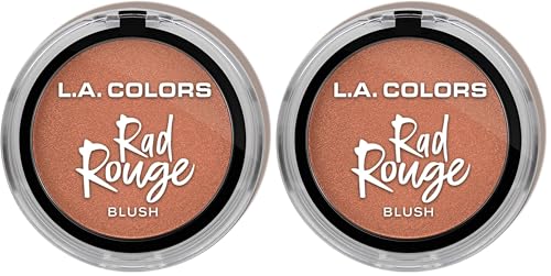 L.A. COLORS Rad Rouge Blush in Preppy - Long-Lasting Buildable Powder (2 Pack)