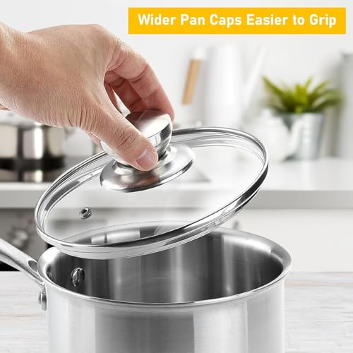 Laplad 8-Inch Tempered Glass Pan Lid for Frying Pans & Pots