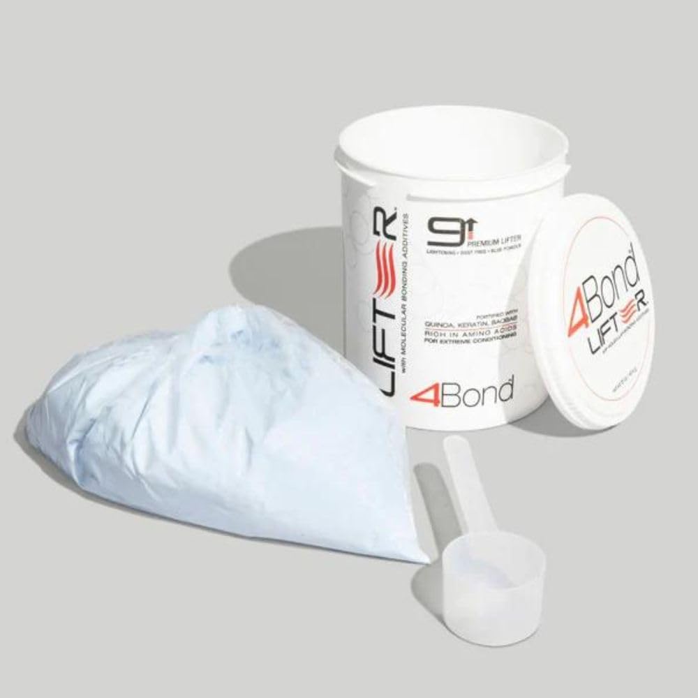 Premium Hair Bleach Powder - Blue Based Lightener for Up to 9 Levels of Lift | Infused with Amino Acids & Proteins | 16 Fl Oz