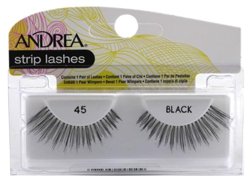 Andrea Lashes Strip Style 45 - 6 Pack of 100% Human Hair