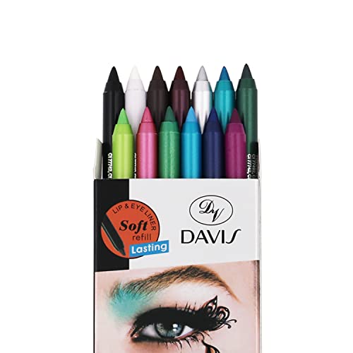 TWOMODE 13-Color Multi-Functional Eye & Lip Pencil Set for Makeup