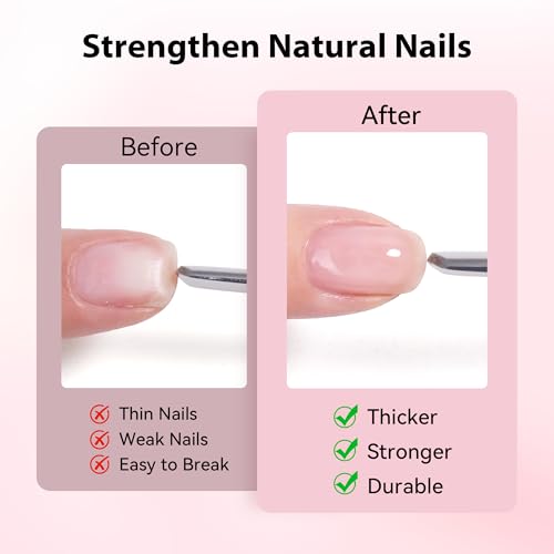 Makartt 8-in-1 Clear Gel Builder for Nails - 15ML UV Nail Strengthener