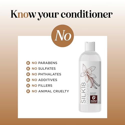 Maple Holistics Silk Protein Conditioner for Damaged & Dry Hair (12 Fl Oz)