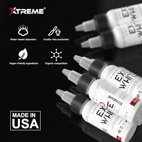 Xtreme EXO White Tattoo Ink - 1 oz Vegan, Highly Pigmented for Lining & Shading
