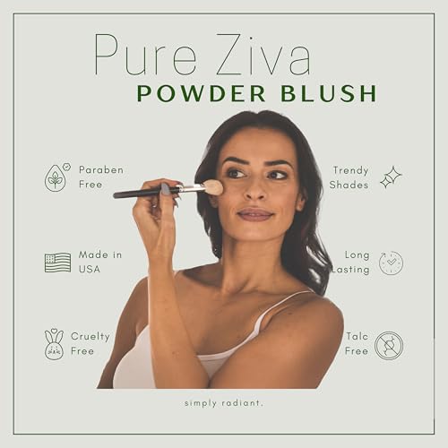 Pure Ziva Peach Daiquiri Blush Bronzer Powder - 0.14 Ounce, Talc & Paraben Free