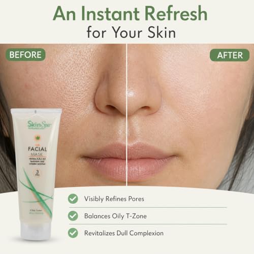 SkinSpa Bentonite Clay Face Mask for Deep Pore Detox & Hydration, 8 oz