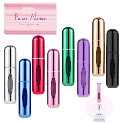 8-Pack Mini Refillable Perfume Travel Bottles with Atomizer