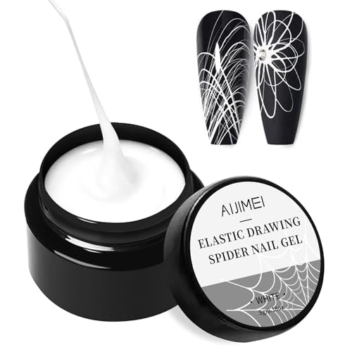 Spider Nail Gel Polish - Black & White Artistic Designs