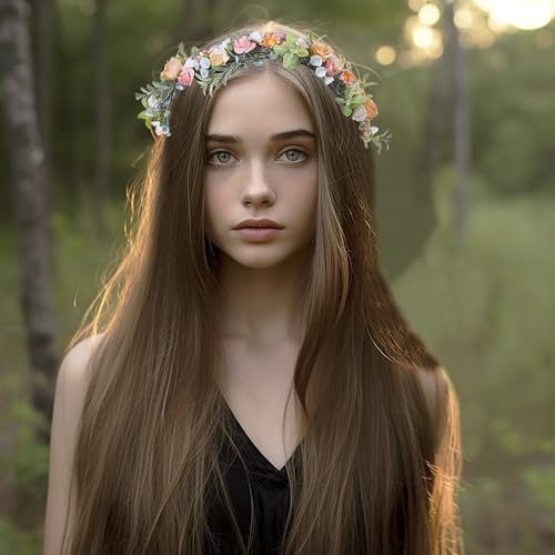 Fairy Flower Crown Woodland Headband Elf Floral Halo Headpiece - Variation 7