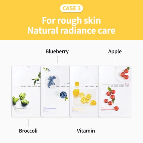 EUNYUL 12-Piece Daily Care Facial Sheet Mask Set – Hydrating & Nourishing Korean Skincare