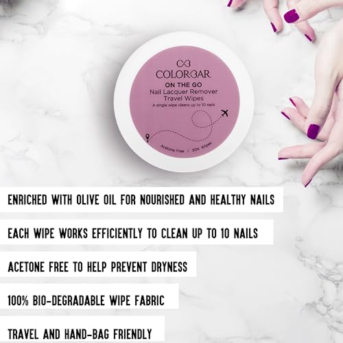 Colorbar On the Go Nail Polish Remover Wipes Rainbow Bouquet 30 pcs Vegan & Biodegradable
